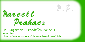 marcell prahacs business card